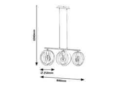 Rabalux Rabalux závesné svietidlo Cortado E27 3x MAX 40W čierna 5361