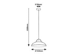 Rabalux Rabalux závesné svietidlo Dragan E27 1x MAX 60W matná čierna 5308