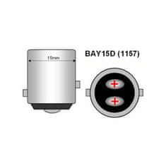 motoLEDy P21/5W LED žiarovka BAY15D 12V CANBUS 1400lm červená