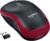 Logitech Wireless Mouse M185, červená (910-002240)