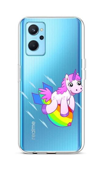 TopQ Kryt Realme 9i silikón Flying Unicorn 73045