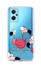 TopQ Kryt Realme 9i silikón Cartoon Flamingos 73046