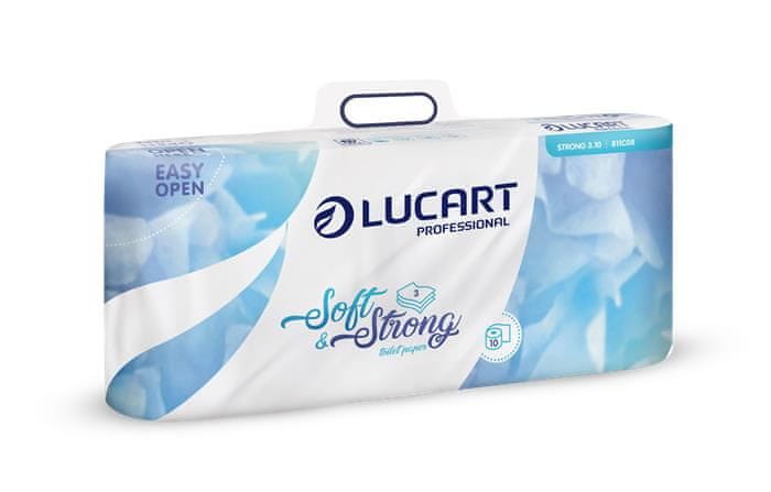 Lucart Professional Toaletný papier "Soft and Strong", biela, trojvrstvový, malé role, 10 rolí