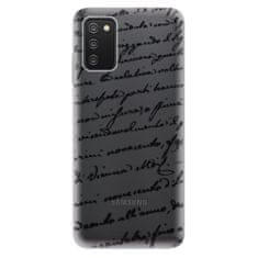 iSaprio Silikónové puzdro - Handwriting 01 - black pre Samsung Galaxy A03s