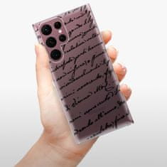 iSaprio Silikónové puzdro - Handwriting 01 - black pre Samsung Galaxy S22 Ultra 5G