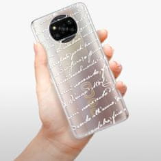 iSaprio Silikónové puzdro - Handwriting 01 - white pre Xiaomi Poco X3 Pro / X3 NFC