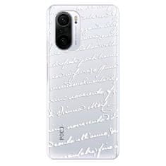 iSaprio Silikónové puzdro - Handwriting 01 - white pre Xiaomi Poco F3