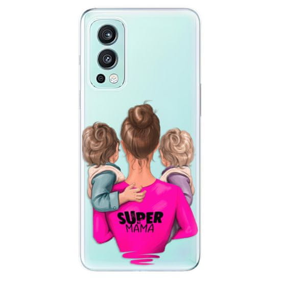 iSaprio Silikónové puzdro - Super Mama - Two Boys pre OnePlus Nord 2 5G