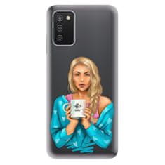 iSaprio Silikónové puzdro - Coffe Now - Blond pre Samsung Galaxy A03s