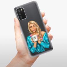 iSaprio Silikónové puzdro - Coffe Now - Blond pre Samsung Galaxy A03s