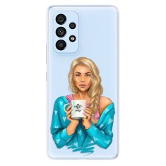 iSaprio Silikónové puzdro - Coffe Now - Blond pre Samsung Galaxy A73 5G