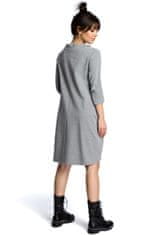 BeWear Dámske mini šaty Willibrord B070 šedá S