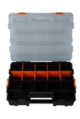 AHProfi Plastový kufrík na drobný materiál, 17 priehradiek - MW382