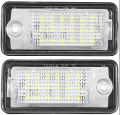 CO2 Súprava 2ks LED osvetlenie ŠPZ, AutoTune, pre Audi, A3 8P, S3, A4 S4 B6, A4 B7, A6 C6 4F, S6, A8 S8 D3, Q7 L0001