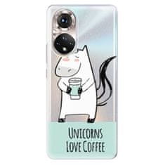 iSaprio Silikónové puzdro - Unicorns Love Coffee pre Honor 50