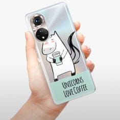 iSaprio Silikónové puzdro - Unicorns Love Coffee pre Honor 50