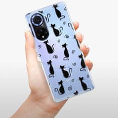 iSaprio Silikónové puzdro - Cat pattern 05 - black pre Huawei Nova 9