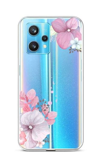 TopQ Kryt Realme 9 Pro+ silikón Violet Blossom 73268