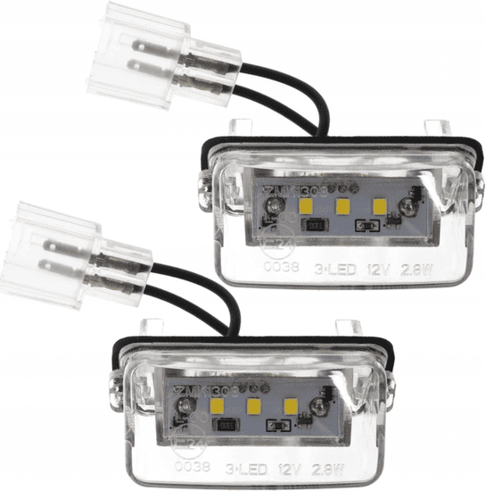 CO2 Súprava 2ks LED ŠPZ, AutoTune, pre Citroen Berlingo I, Berling II B9, C3 I, C3 Picasso, C3 II, C4 I, C4 Picasso, C5 I, C5 II, DS4, Jump IV, Saxo, Spacetourer, Xsara I, Xsara II, L0009