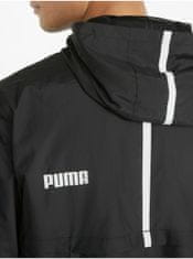 Puma Čierna pánska ľahká športová bunda s kapucňou Puma Solid Windbreaker XL