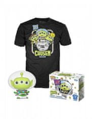 Funko POP &amp; Tee: Pixar- Alien As Buzz GITD (svítící ve tmě) - velikost S