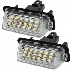 CO2 Súprava 2ks LED ŠPZ, AutoTune, pre Toyota Auris E15 FL (po facelifte), Toyota Auris KOMBI, Toyota Avensis, Toyota Camry, Toyota Corolla E16, Toyota Prius C, L0034