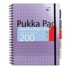 Pukka Pad Špirálový zošit "Metallic Project Book", mix farieb, A4+, linajkový, 100 listov, D 6970-MET