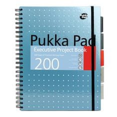 Pukka Pad Špirálový zošit "Metallic Project Book", mix farieb, A4+, linajkový, 100 listov, D 6970-MET
