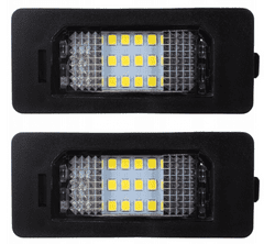 CO2 Sada 2 LED osvetlenie ŠPZ, AutoTune, pre Audi A1 8X, Audi A3 8V, Audi A4/S4 B8, Audi A5/S5, Audi A6/S6 C7, Audi A7, Audi Q3, Audi Q5, Audi TT/TTS L0003