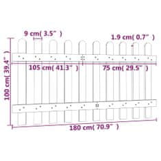 Vidaxl Latkový plot 180x100 cm impregnované borovicové drevo