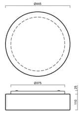 OSMONT OSMONT 63136 ERIS 3 stropné/nástenné sklenené svietidlo biela IP43 2700-6500 K 32W LED