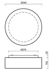 OSMONT OSMONT 71242 ERIS 2 stropné/nástenné sklenené svietidlo biela IP43 3000/4000 K 14W LED DALI