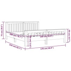 Vidaxl Posteľný rám z teakového dreva 160x200 cm