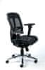 Manažérska stolička "Flow", textilná, čierna, chrómovaná základňa, 11301-02