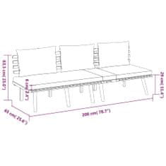 Vidaxl 4-dielna sada záhradného salónika s vankúšmi masívna akácia