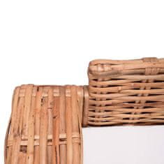 Petromila vidaXL 15-dielna sedacia súprava, prírodné ratanové drevo