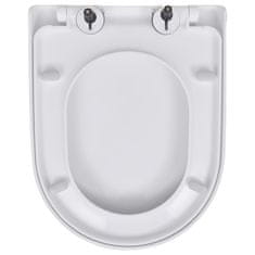 Petromila vidaXL WC sedadlá s pomalým sklápaním 2 ks, plast, biele