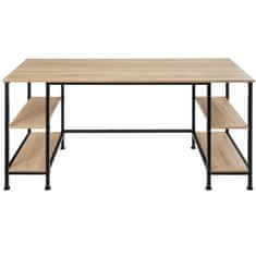 tectake Počítačový stôl Stoke 137x55x75cm - Industrial svetlé drevo, dub Sonoma