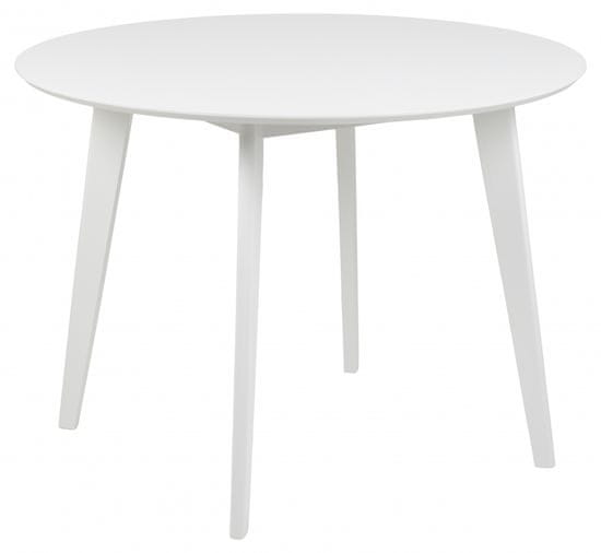 Design Scandinavia Jedálenský stôl Roxby, 105 cm, biela