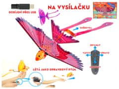 Mikro Trading R/C Go Go Bird 18 cm lietajúci vták na batérie s USB 2,4 GHz fialový