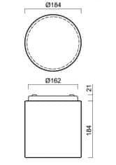 OSMONT OSMONT 67100 ALKOR 3 stropné/nástenné sklenené svietidlo biela IP44 3000 K 8W LED