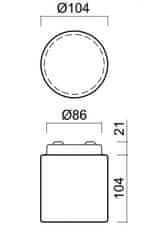 OSMONT OSMONT 67598 ALKOR 1 stropné/nástenné sklenené svietidlo biela IP44 4000 K 2W LED