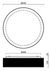 OSMONT OSMONT 67062 ERIS C4 stropné/nástenné sklenené svietidlo biela/bielo - čierna IP43 3000 K 52W LED DALI