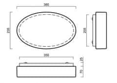 OSMONT OSMONT 48190 GEMINI 1 stropné/nástenné sklenené svietidlo biela IP43 3000 K 20W LED DALI