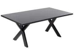Beliani Jedálenský stôl 180 cm x 100 cm čierny LISALA