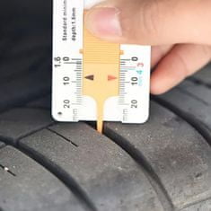 motoLEDy Karta na meranie hĺbky dezénu pneumatík
