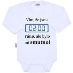 NEW BABY Body s potiskem 02:00 ráno, 68 (4-6m)