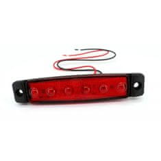 motoLEDy Obrysové svietidlo 6 LED 12V Červená