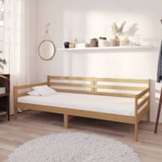 Vidaxl Denná posteľ s matracom, 90x200 cm, medovo hnedá, borovica