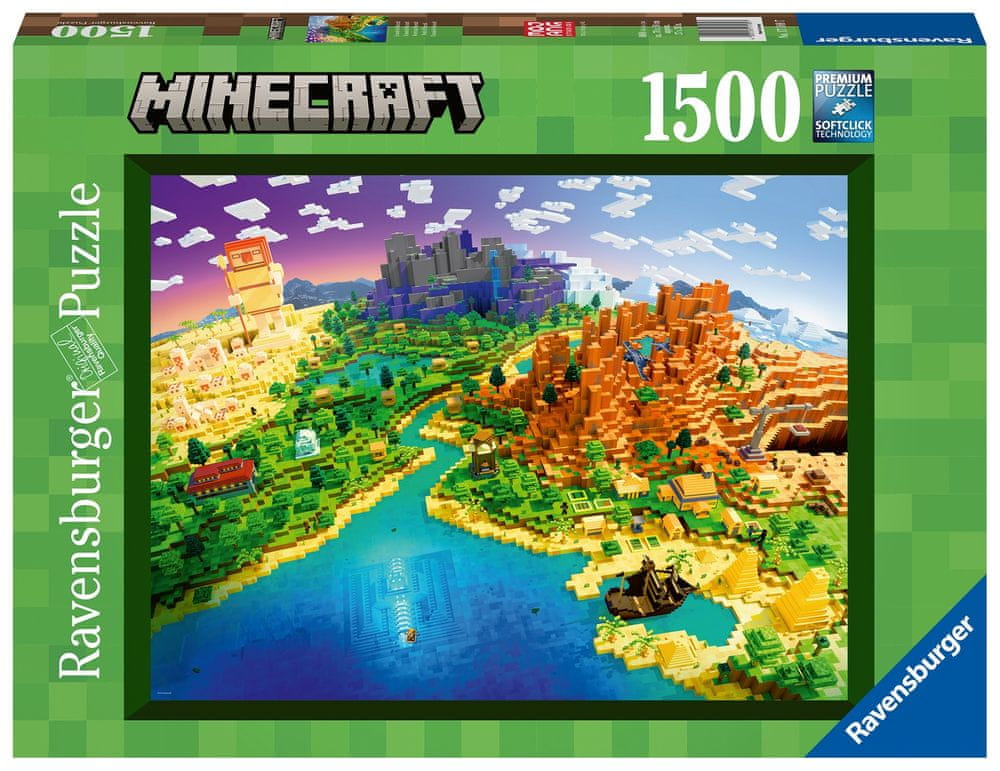 Ravensburger Minecraft: Svet Minecraftu 1500 dielikov